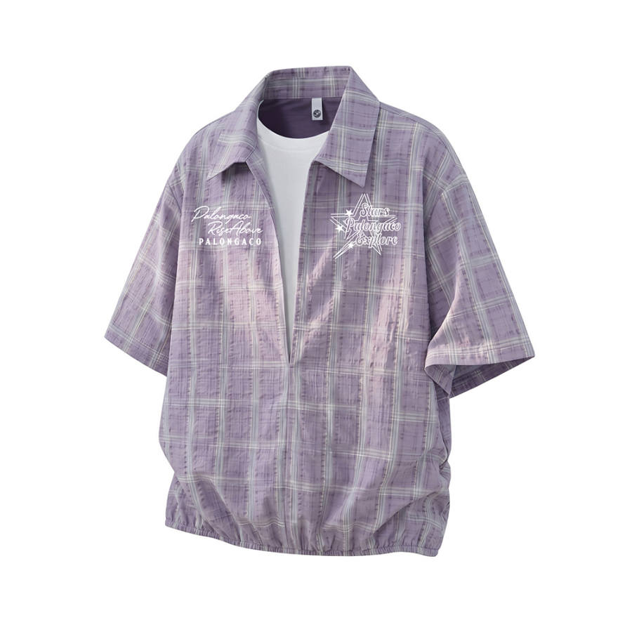 PAL ONGACO Shirts Unisex Lapel Thin Straight Fit
