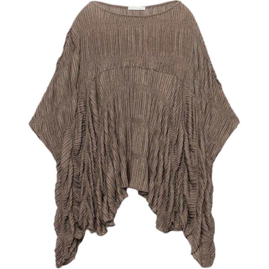 ZARA T Shirts Women's Mink Crew Neck Moderate Straight Fit