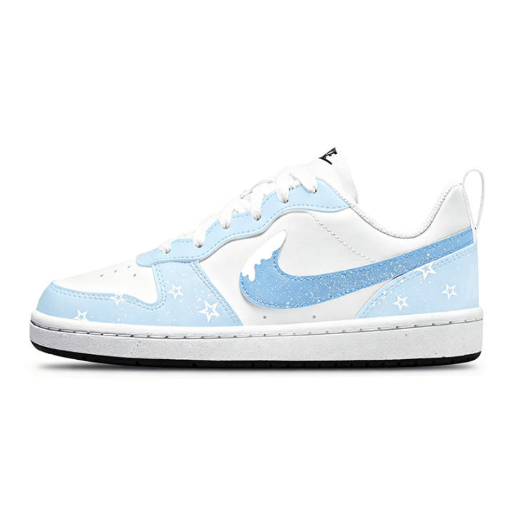 Nike Nike Court Borough Skateboard Shoes Unisex Low Top White, Blue