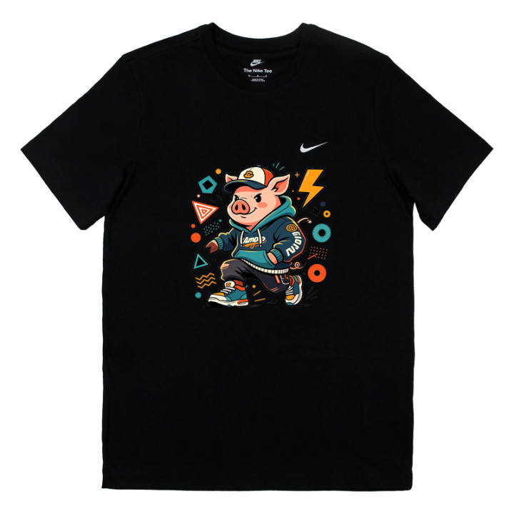 Nike Nike Sportswear T Shirts Unisex Black Crew Neck Moderate Straight Fit