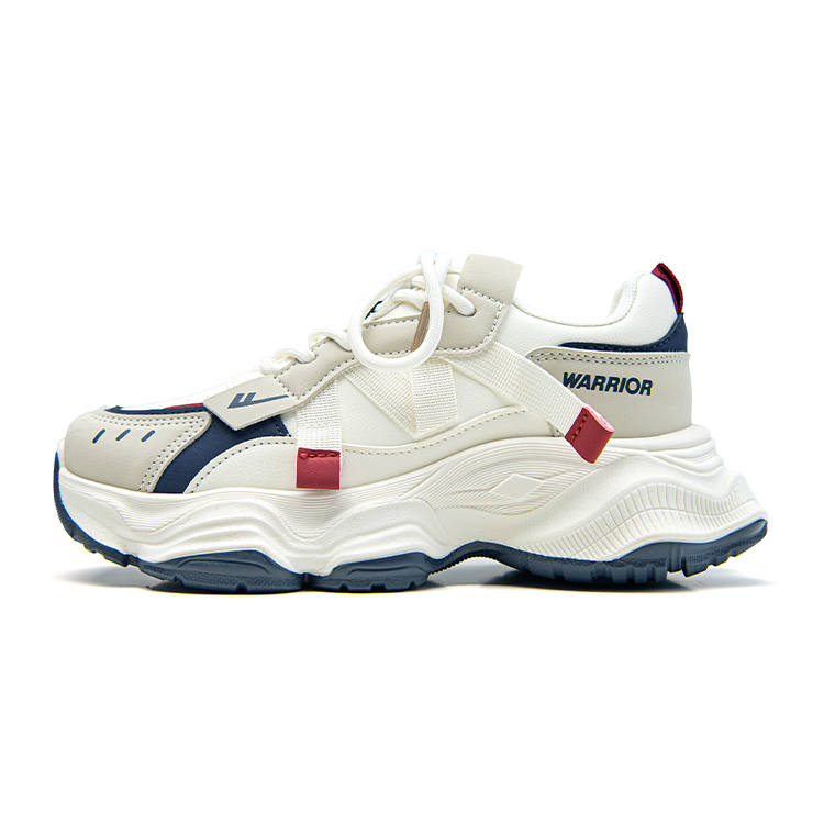 WARRIOR WARRIOR Chunky Sneakers Women's Low Top Beige Blue