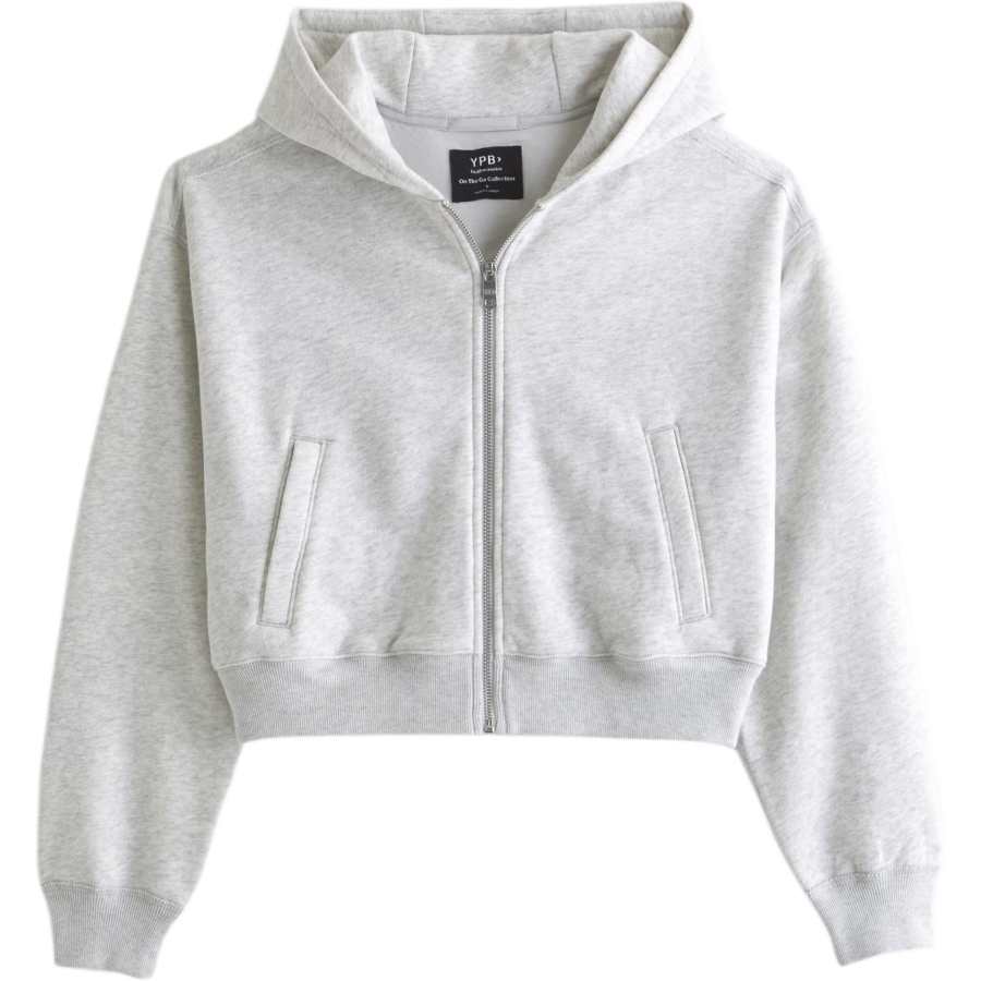 Abercrombie&Fitch Sweatshirts Women's Light Gray Hooded Non Detachable Moderate