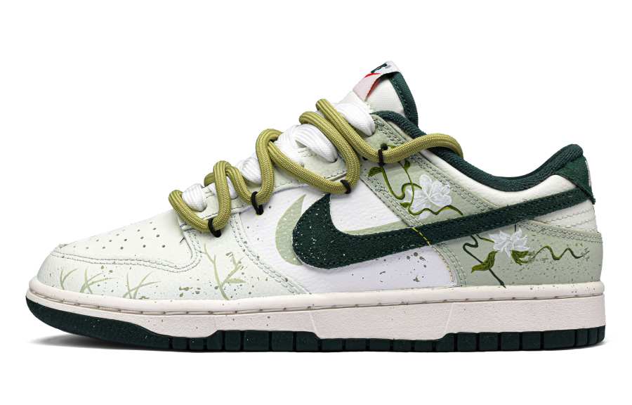Nike Nike Dunk Youth Without Regret Slip Resistant Cushioning Lightweight Low top Skateboard Shoes Women's White Green