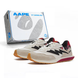 Aape Block Walk Casual Shoes Unisex Low Top Red Apricot/White Light Gray/Emeralds/Gray Blue/Pink Purple/Refined Blue
