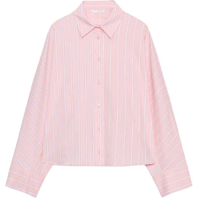 ZARA Shirts Women's Pink/White Lapel