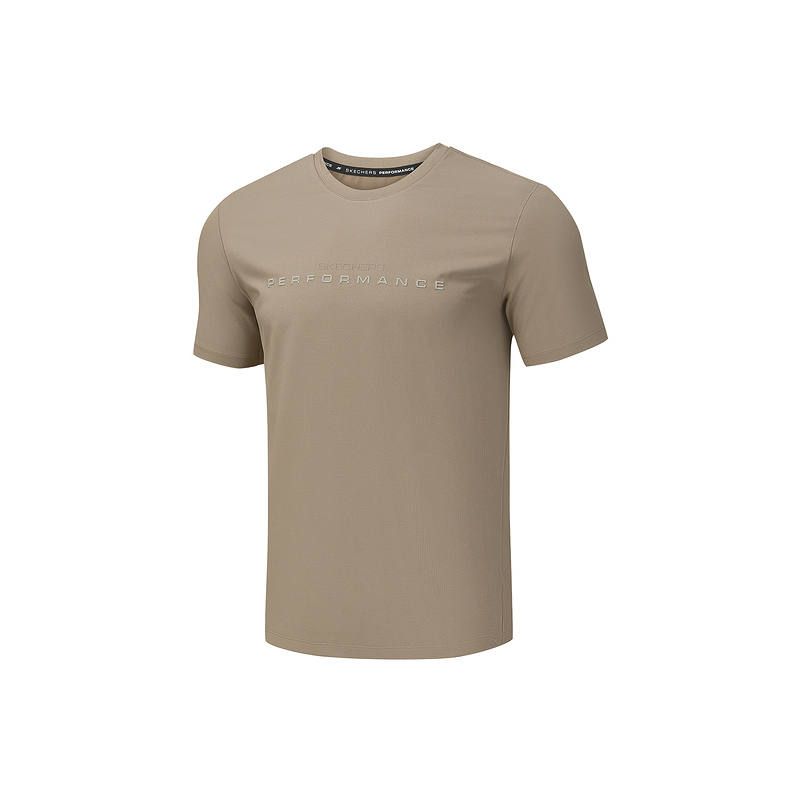 Skechers T Shirts Men's Tea Brown 06TZ Crew Neck Moderate