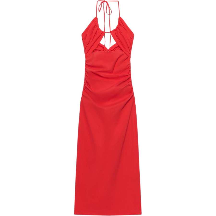 ZARA Slip Dresses Women's Red Camisole Moderate