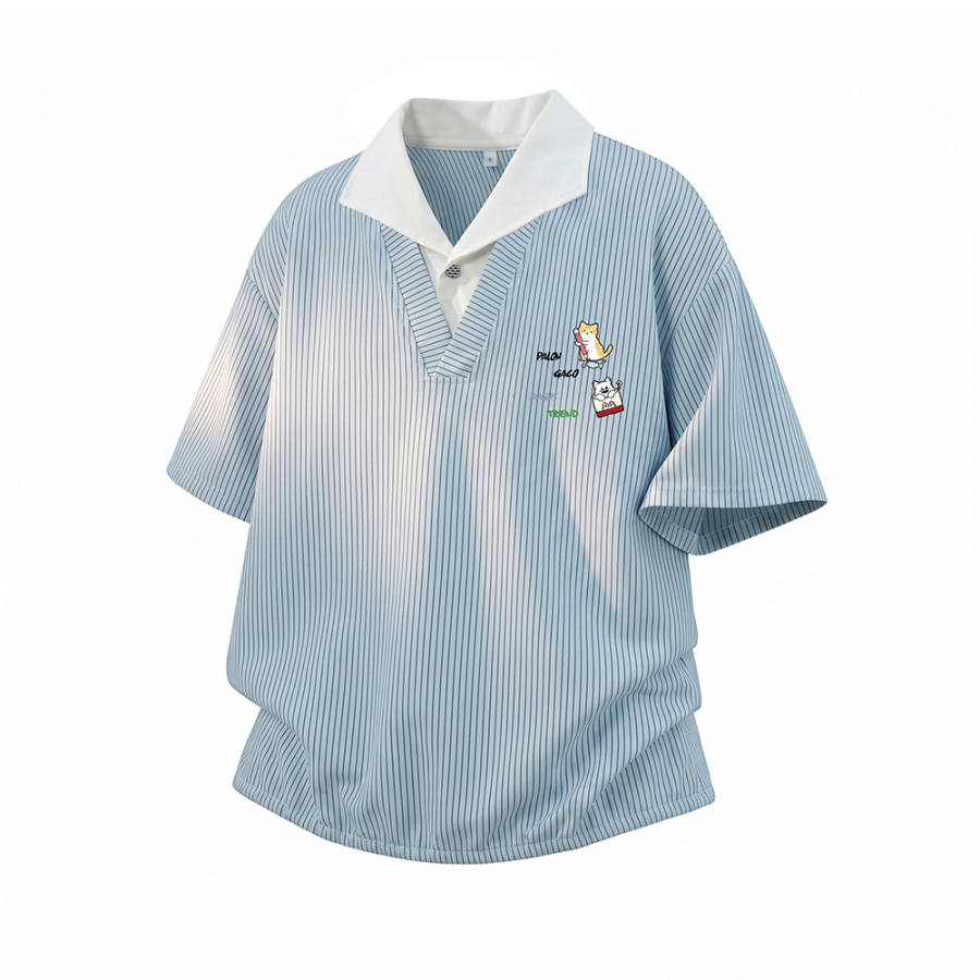 PAL ONGACO Polo Shirts Unisex Polo Collar Thin Straight Fit
