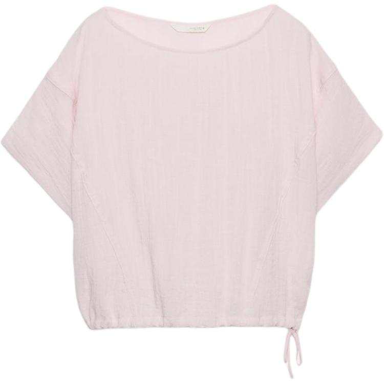 ZARA Shirts Women's Light Pink Red Crew Neck