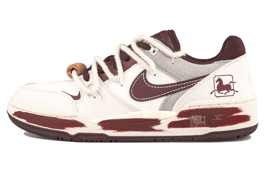 Nike Nike Full Force RISK CNY Year Of The Horse, Flying Horse Trendy Low top Skateboard Shoes Unisex White Red