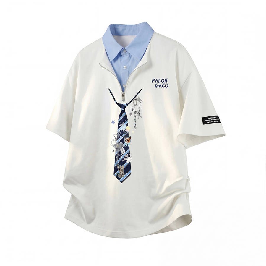 PAL ONGACO Polo Shirts Unisex Lapel Moderate Straight Fit