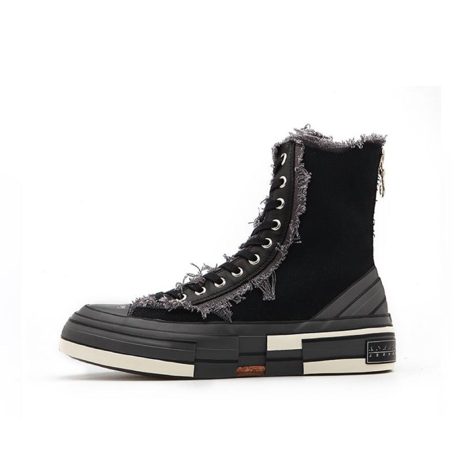 XVESSEL x Yohji Yamamoto G.O.P. Highs Coverage Height Increasing High top Skateboard Shoes Unisex Black