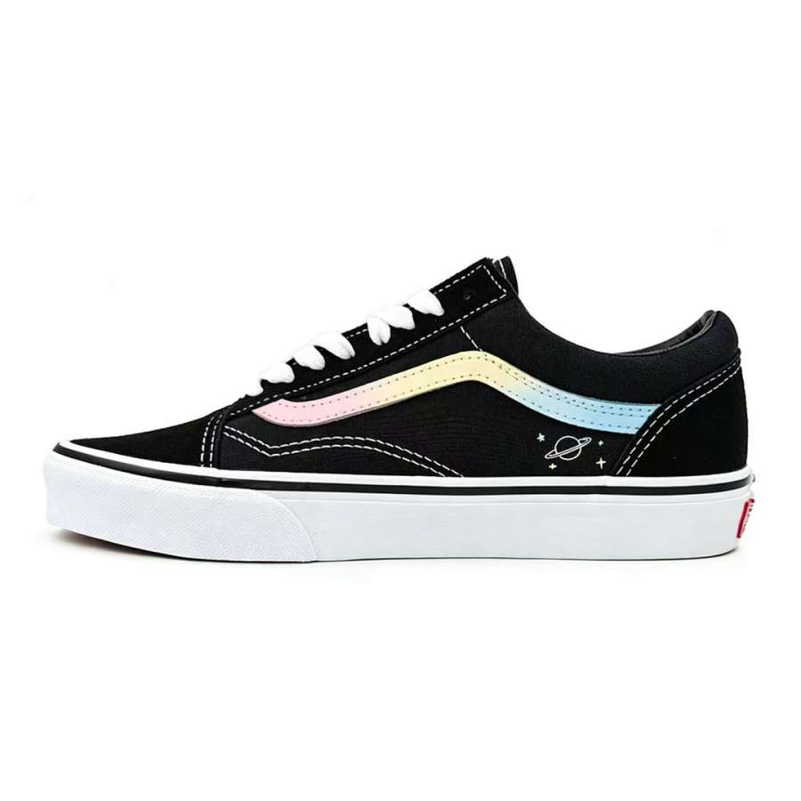 Vans Old Skool Skateboard Shoes Unisex Low Top Black/Pink/Yellow/Blue