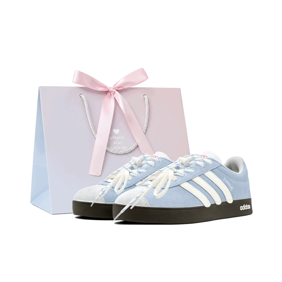 Adidas Adidas Vl Court Classic German Army Trainers Unisex Low Top Light Blue