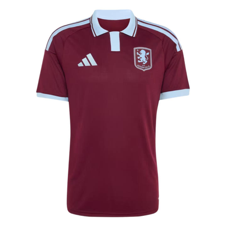 Adidas Adidas Aston Villa Soccer Jerseys Men's Chestnut/Fluorescent Blue Moderate