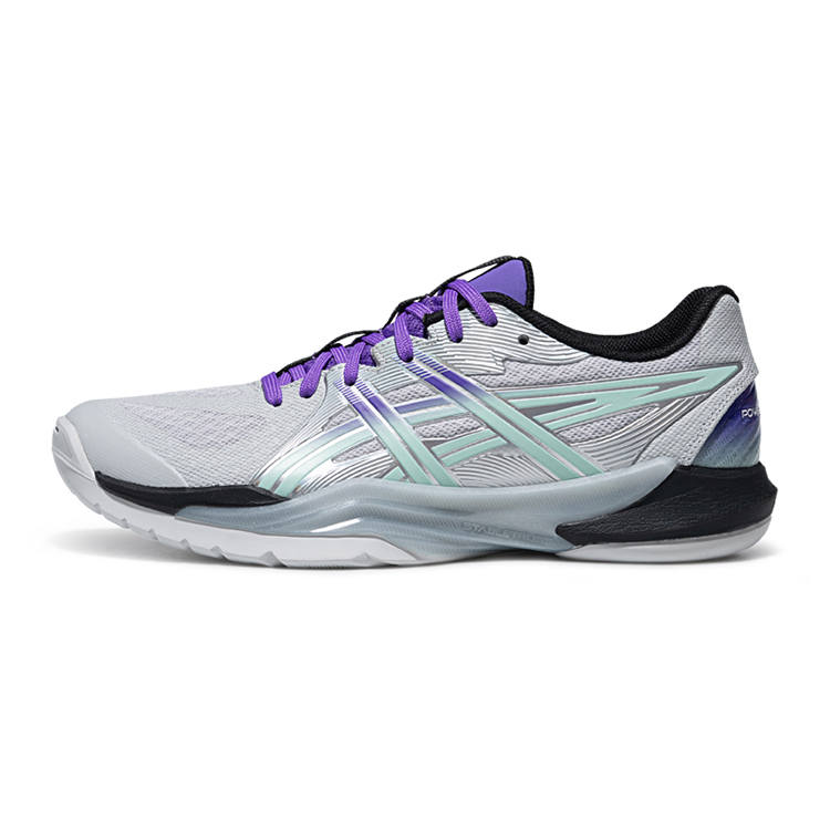ASICS POWERBREAK FF Badminton Shoes Women's Low Top Gray/Blue Green