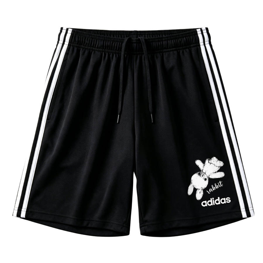 Adidas Adidas ESSENTIALS 3 Stripes Casual Shorts Unisex Black Moderate Straight Fit Pants