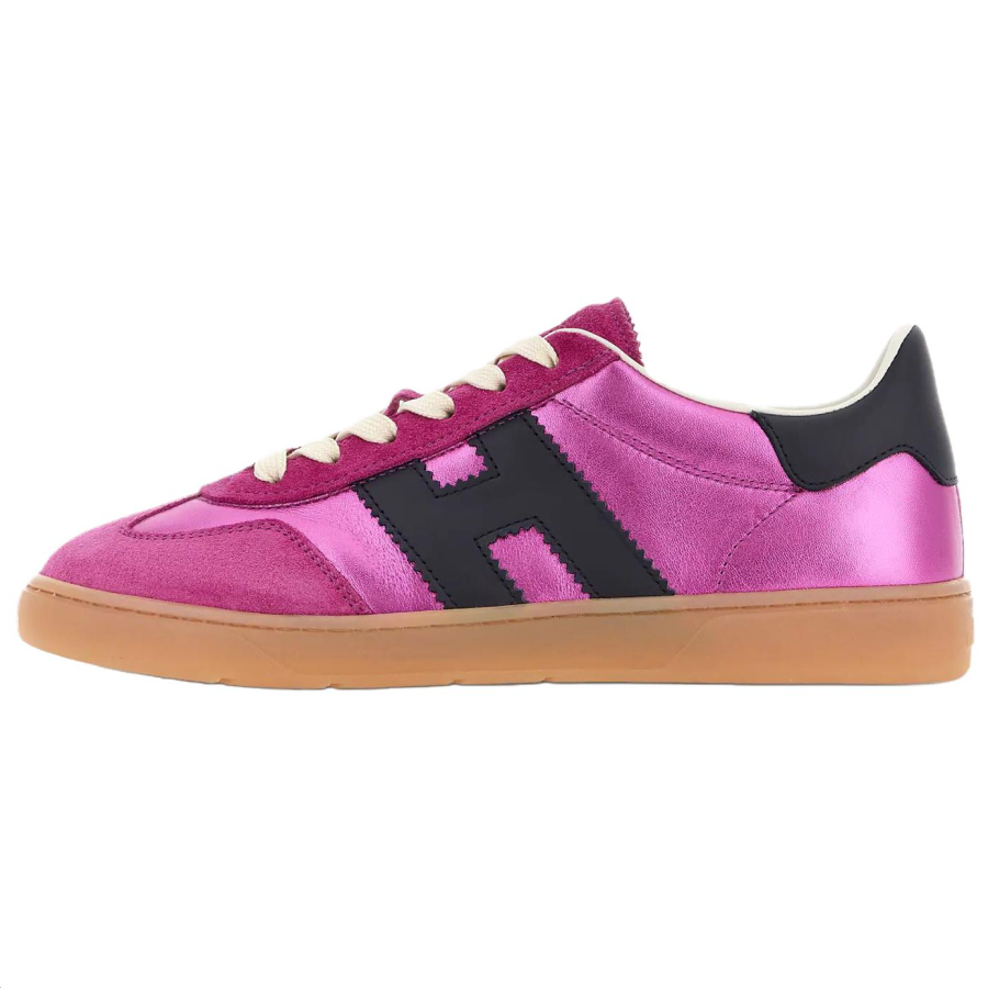 HOGAN Cool Skateboard Shoes Women's Low Top Fuchsia