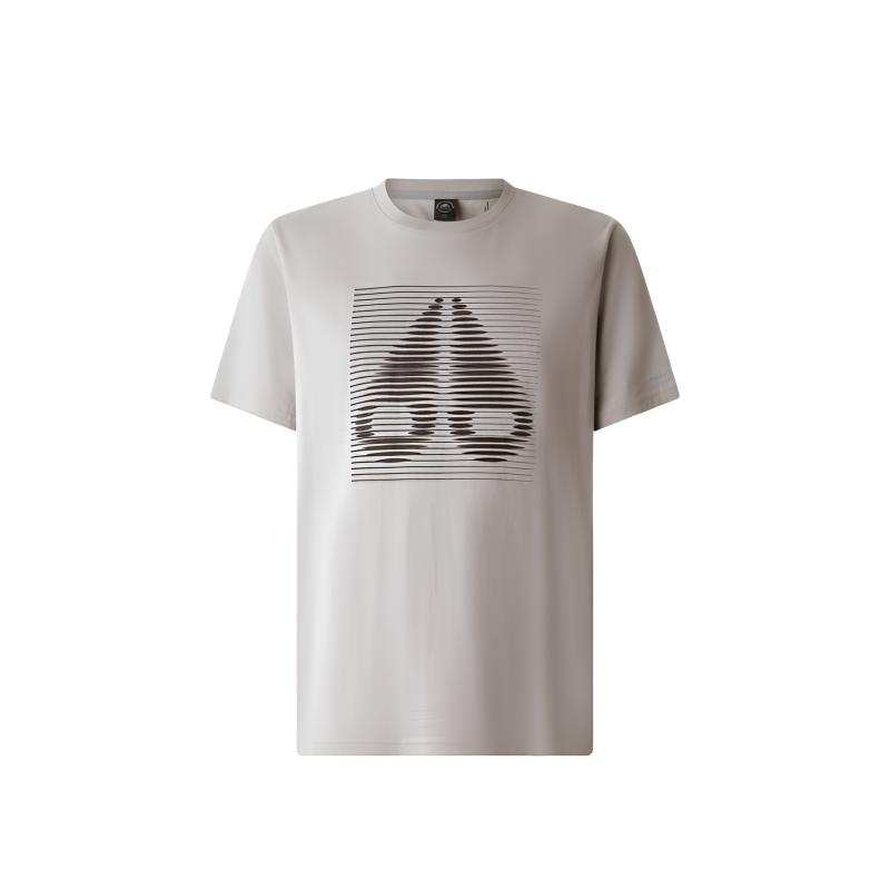 Moose Knuckles T Shirts Men's Cool Gray Crew Neck