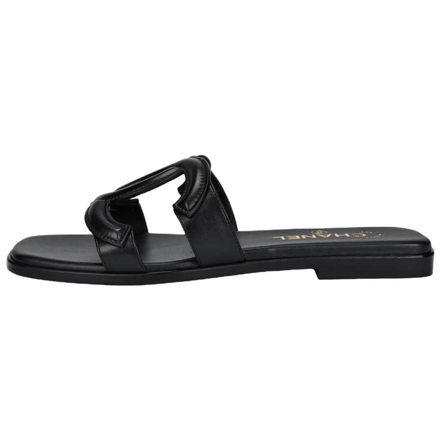CHANEL Slide Slippers 1.5cm Women's Black