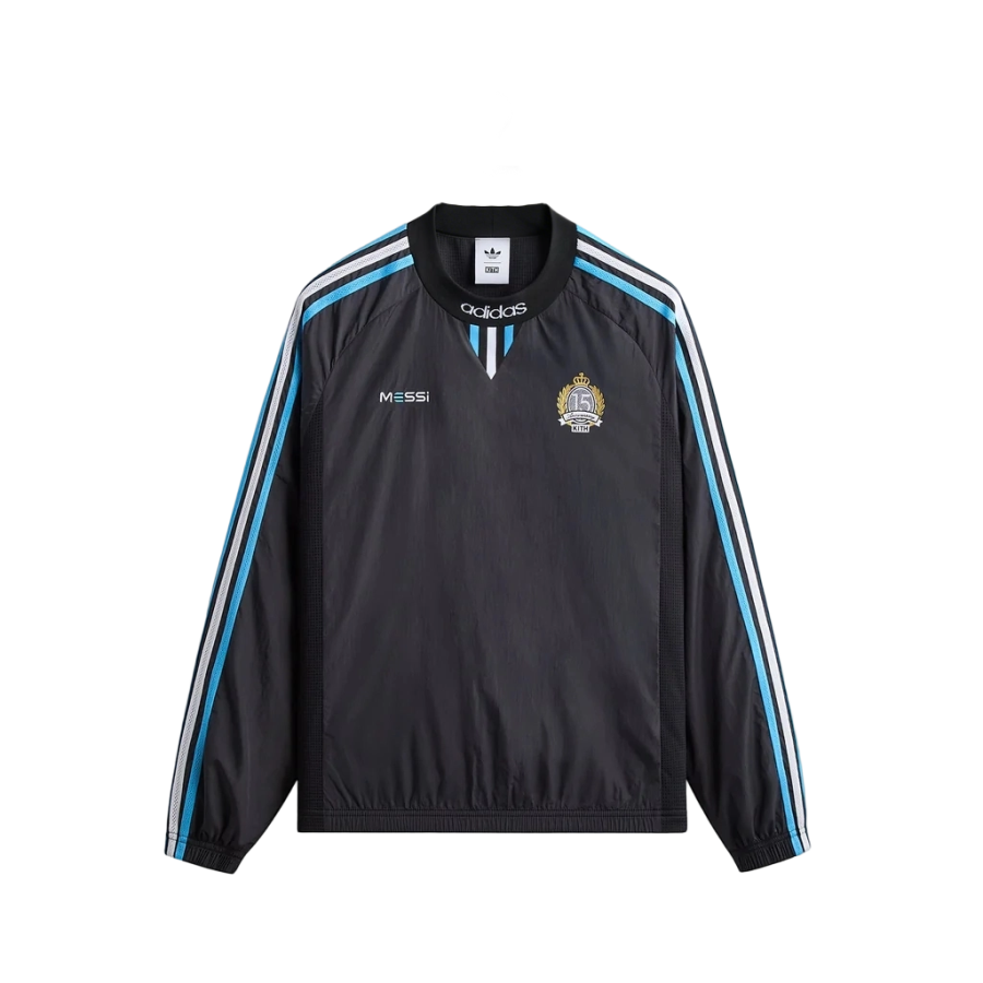 Adidas Originals X KITH X MESSI Sweatshirts Men's Black Crew Neck Moderate