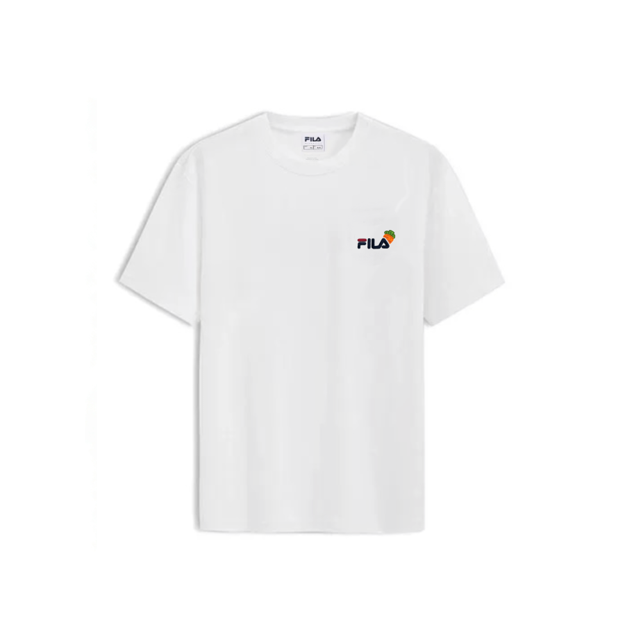 FILA T Shirts Unisex White Crew Neck Moderate