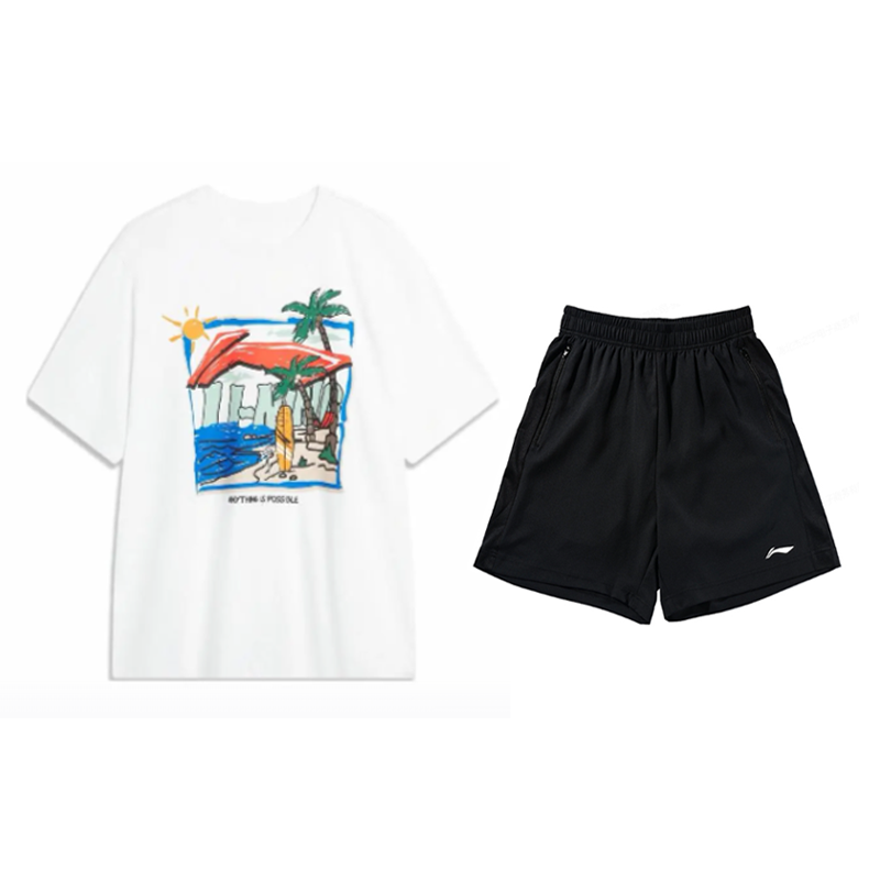 Li-Ning Li Ning Casual Sportswear Men's Crew Neck Moderate