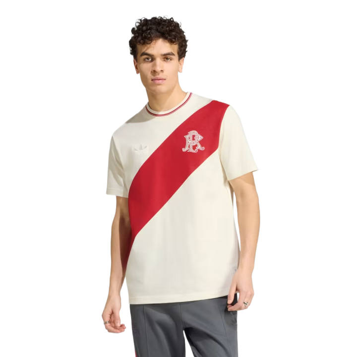 Adidas Adidas T Shirts Men's Ecru Crew Neck Moderate
