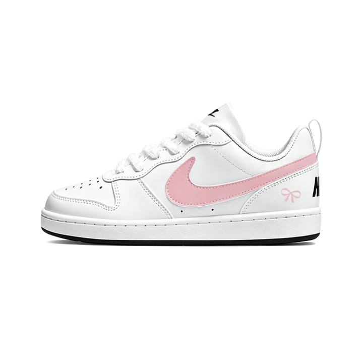 Nike Nike Court Borough Skateboard Shoes Unisex Low Top White, Pink