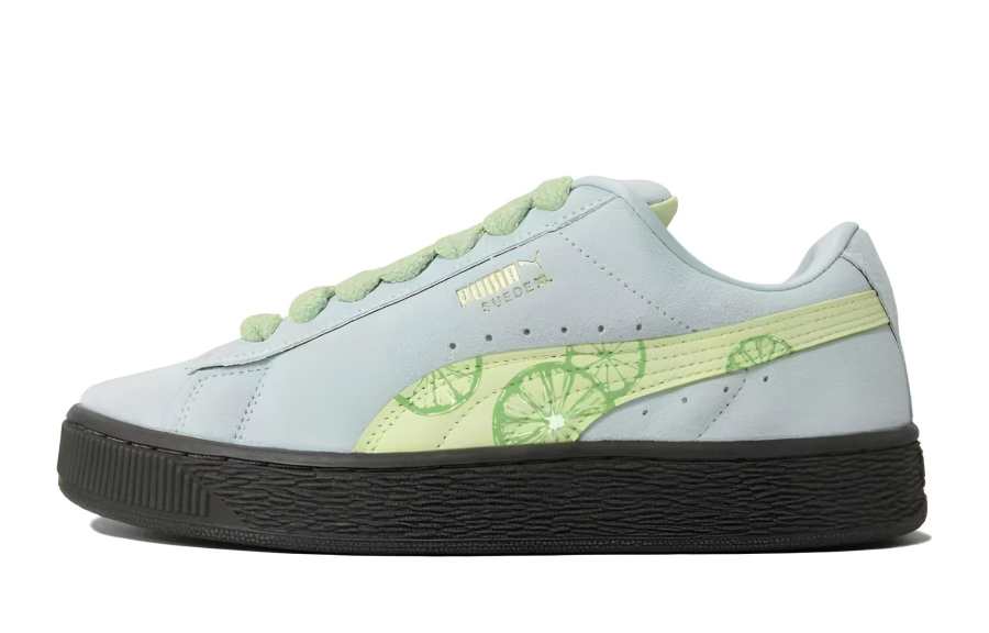 PUMA Suede XL Skateboard Shoes Unisex Low Top Blue Pink