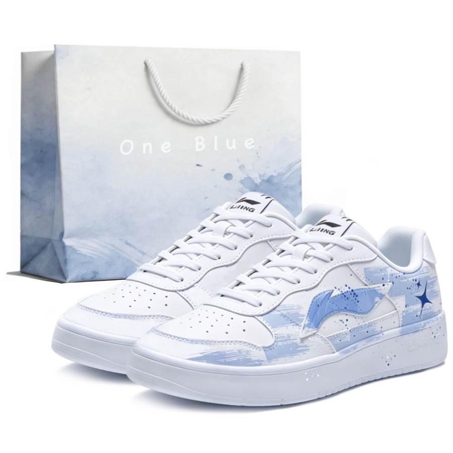 Li-Ning Li Ning Floating Boat Skateboard Shoes Men's Low Top White, Blue