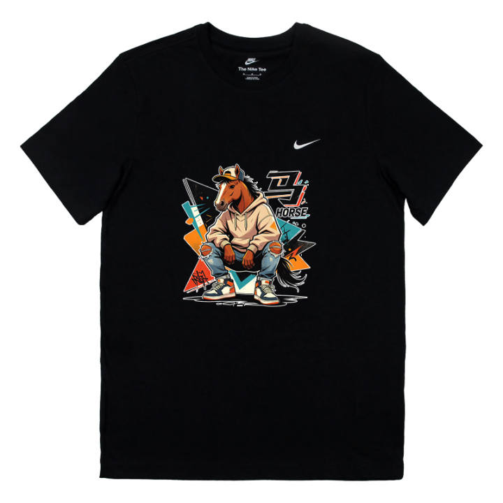 Nike Nike Sportswear T Shirts Unisex Black Crew Neck Moderate Straight Fit