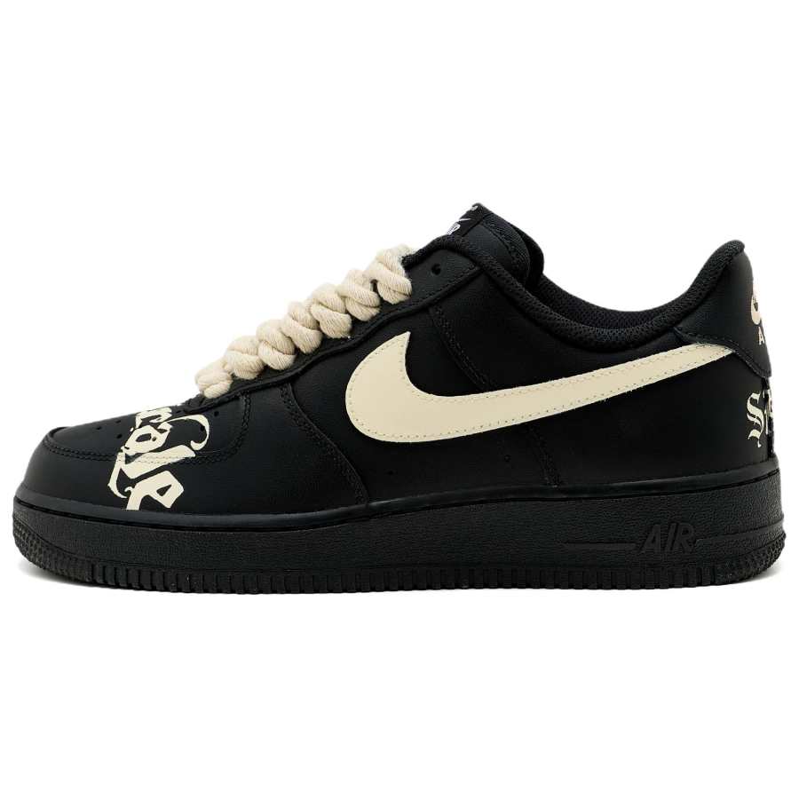 Nike Nike Air Force 1 Skateboard Shoes Women's Low Top Black/Ecru