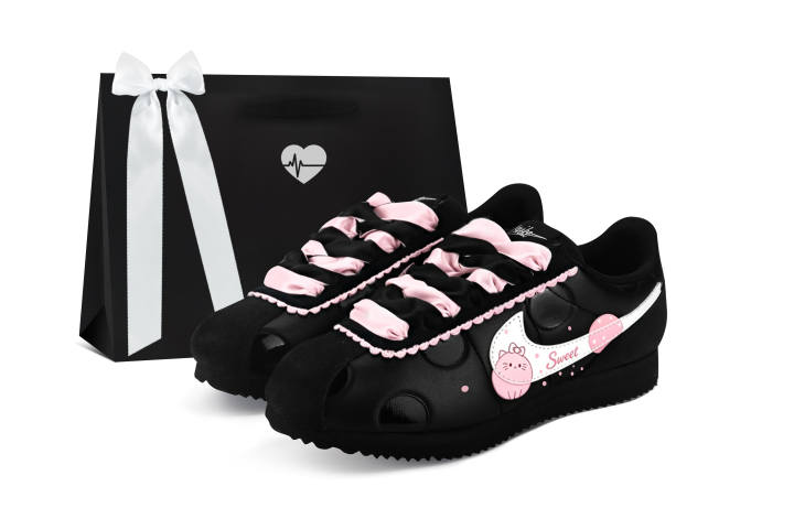 Nike Nike Cortez Casual Shoes Women's Low Top Black/Pink