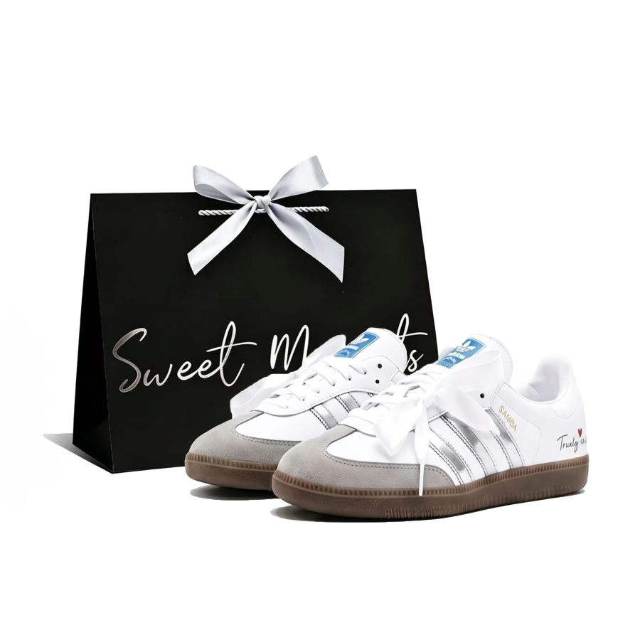 Adidas Originals SAMBA OG German Army Trainers Unisex Low Top Silver
