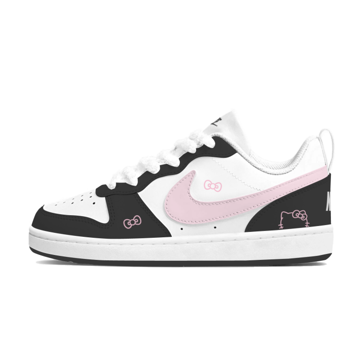 Nike Nike Court Borough Black Pink Meow Low top Skateboard Shoes Unisex Pink Black