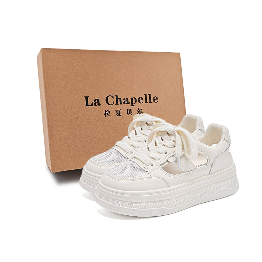La Chapelle Cushioning Abrasion Resistant Slip Resistant Low top Skateboard Shoes Women's White