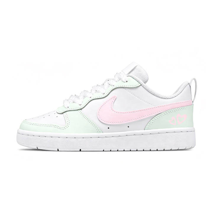 Nike Nike Court Borough Skateboard Shoes Unisex Low Top Light Green, Pink
