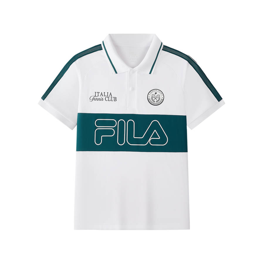 FILA KIDS T Shirts Polo Collar Thin Stretch