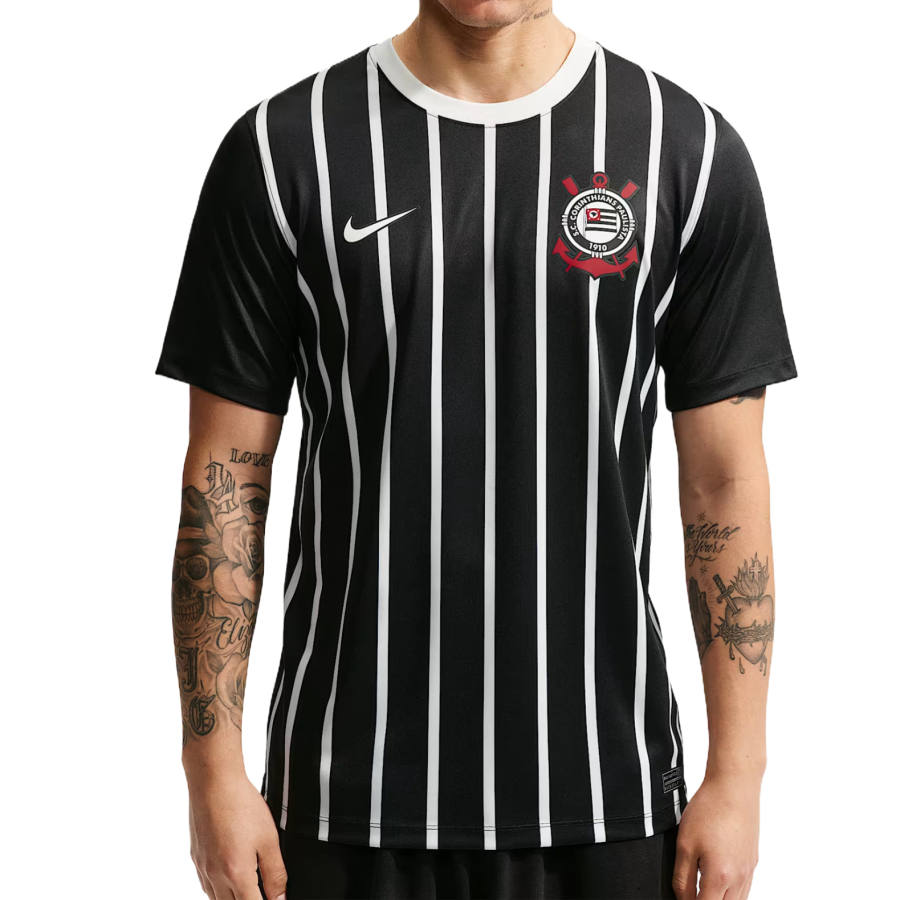 Nike Nike Dri Fit Soccer Jerseys Men's Black/Sail White/Sail White Crew Neck Moderate