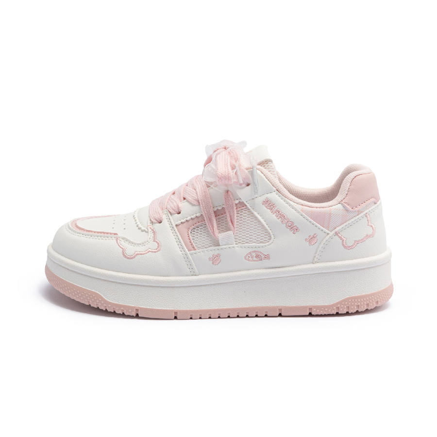 Warrior Synthetic Leather, Mesh Low top Skateboard Shoes Women's
