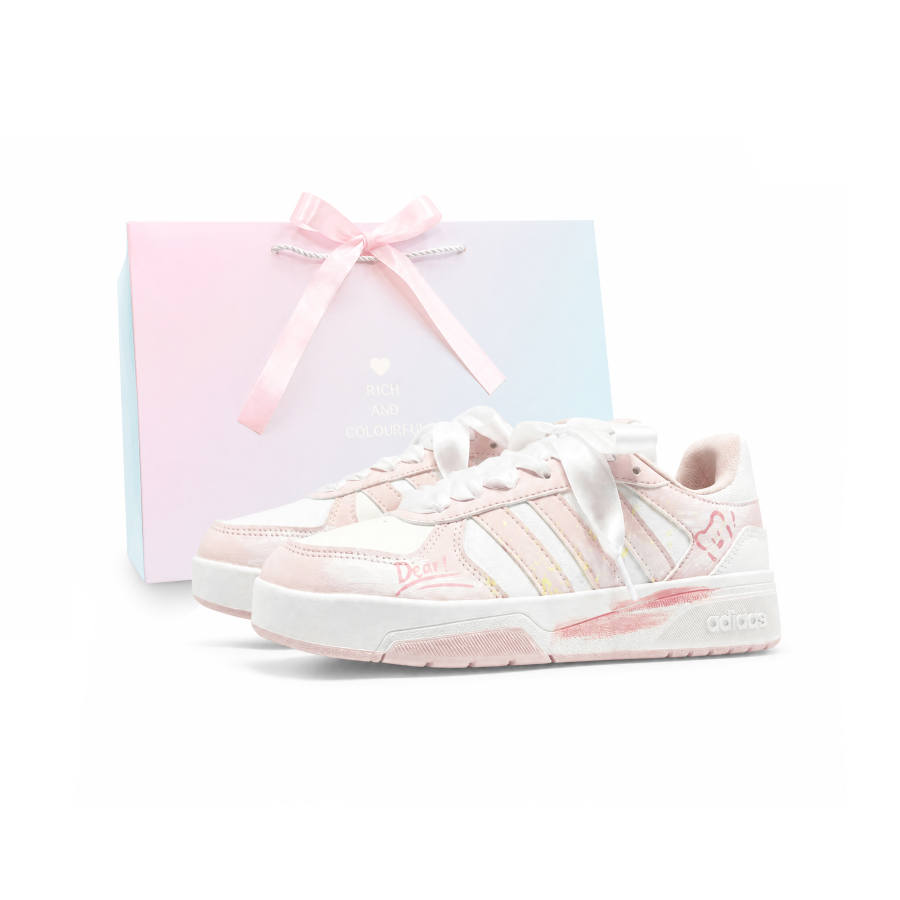 Adidas Adidas COURTBEAT Skateboard Shoes Unisex Low Top Pink