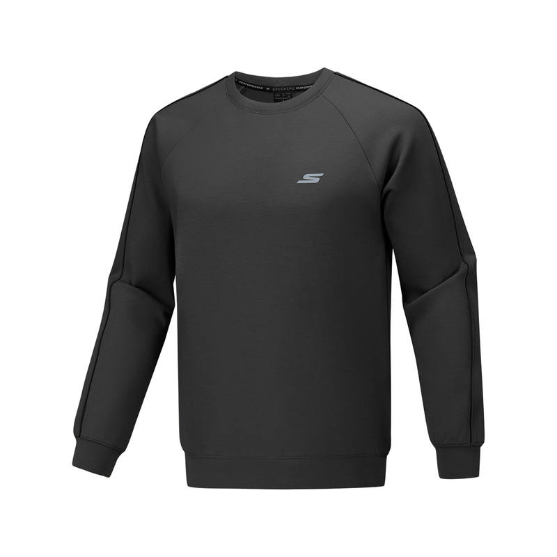 Skechers Sweatshirts Men's Carbon Black 0018 Crew Neck Moderate