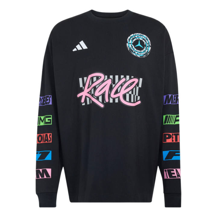 Adidas Adidas MERCEDES AMG T Shirts Unisex Black Crew Neck