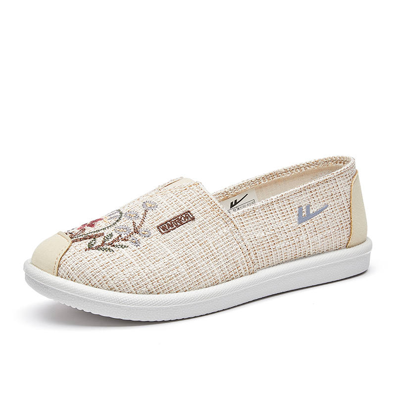 WARRIOR Casual Shoes Women's Low Top Beige Brown Multicolor