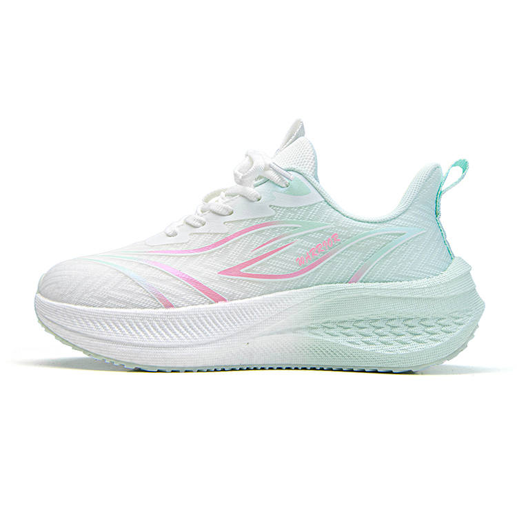 WARRIOR Running Shoes Women's Low Top White Green Rose Red