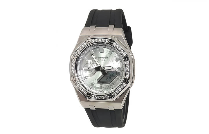 CASIO CASIO Men Liquid Crystal/Analog Dual Display Series 44mm Silver Watch