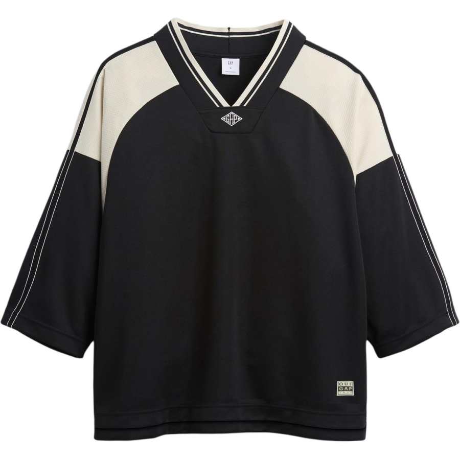 GAP T Shirts Unisex Charcoal Black V Neck