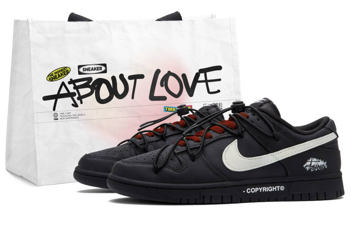 Nike Nike Dunk Black Red Train Low top Skateboard Shoes Unisex Black White