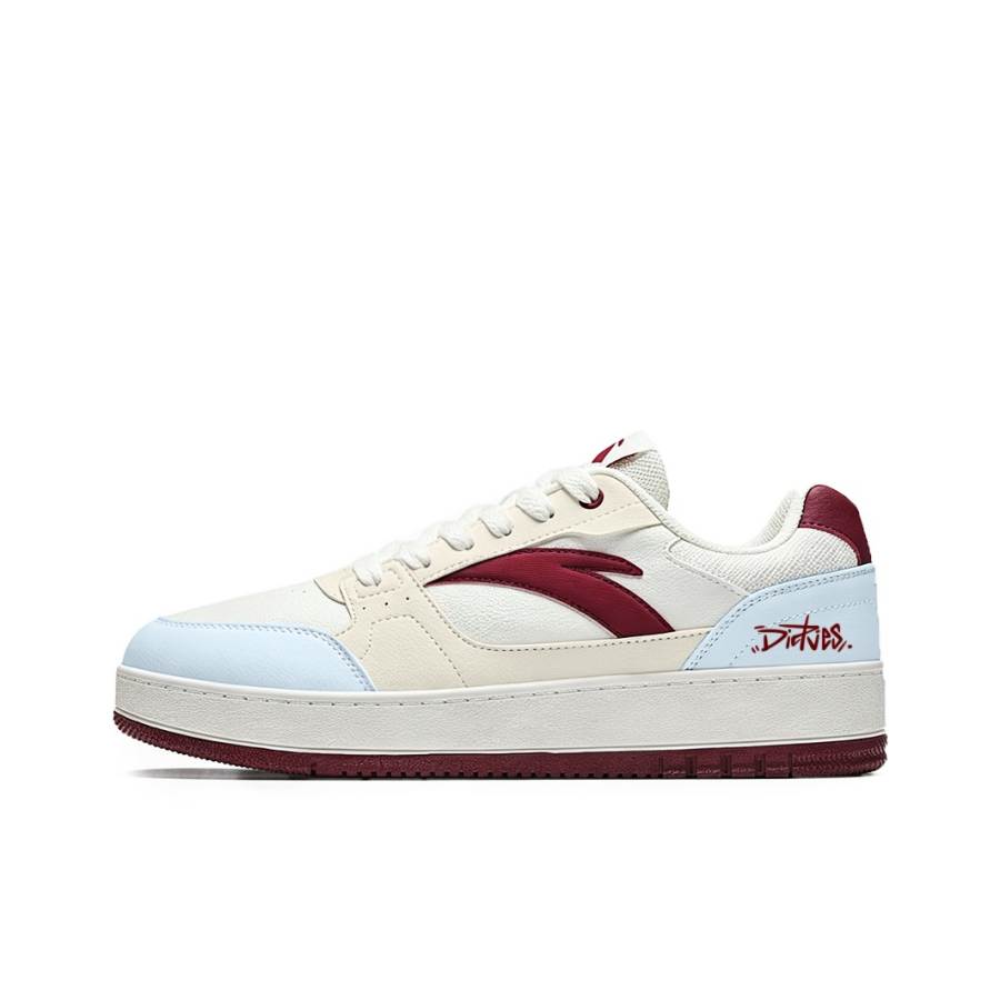 ANTA Original 2 Skateboard Shoes Men's Low Top White Red Blue